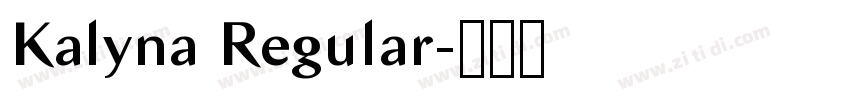 Kalyna Regular字体转换 Kalyna Regular字体转换